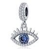 Devil's Eye DIY Beaded Bracelet Pendant with Zircon Blue Eye Beads - Versatile Accessories