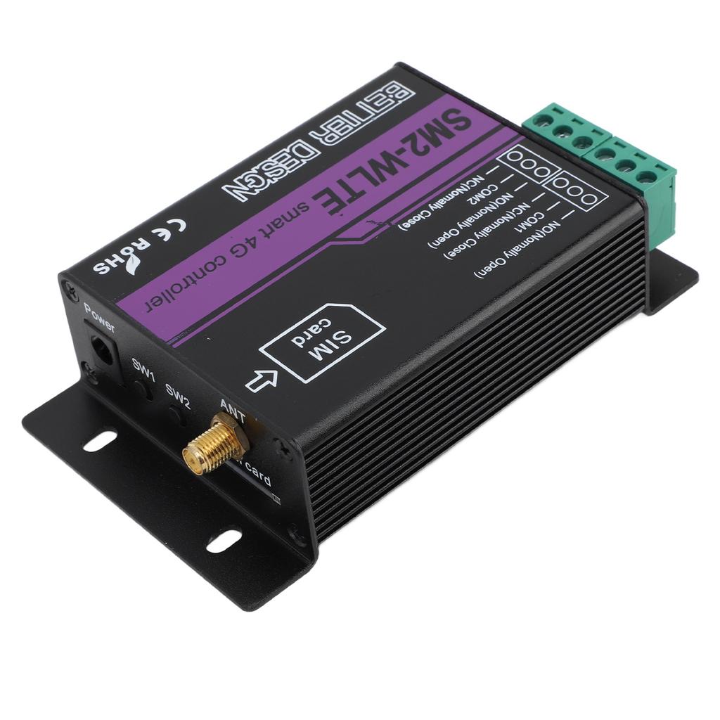 SM2 WLTE EA 2-канальный 4G SMS-контроллер сигнализации с веб-приложением, температурой, влажностью, питанием по SMS