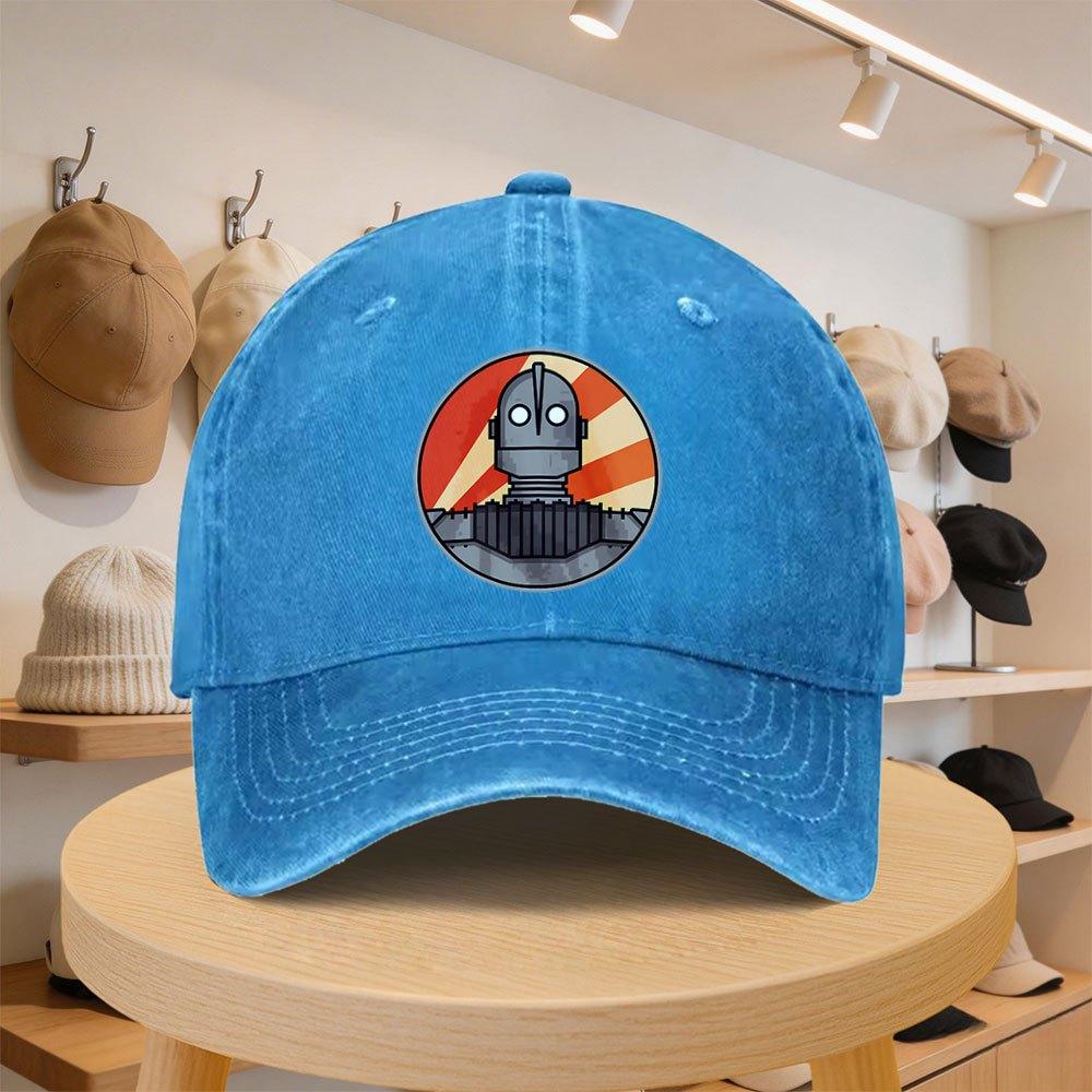 Unisexs Iron Giant Baseball Cap Adjustable Casual Hat for Spring Autumn Outings Travel Beach Unisex Stylish Design