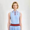 MARTINE GOLF Однотонное платье-слип с плиссировкой без рукавов_S/Синий