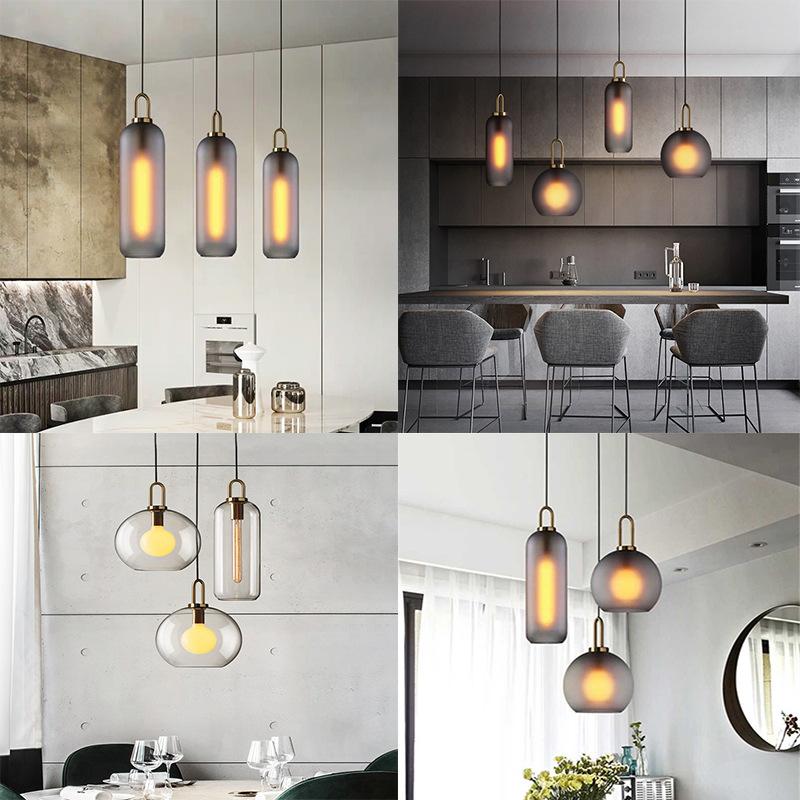 Подвесные светильники Nordic Glass Ball для ресторанов, столовых, кухни, кабинетов, спален, прикроватных ламп, светильников