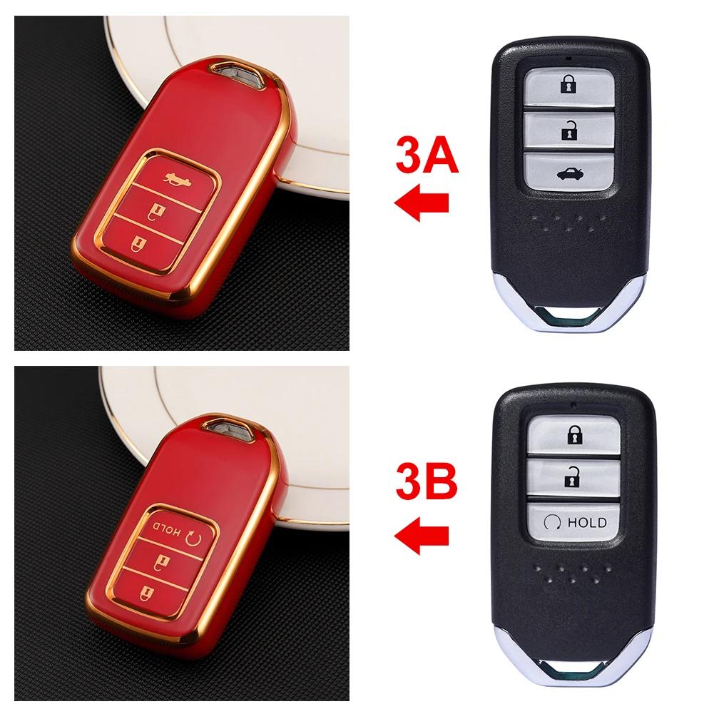 Чехол-протектор для ключа-брелока с TPU для Honda CRV CR-V Fit Civic Accord HR-V HRV City Odyssey XR-V Аксессуары