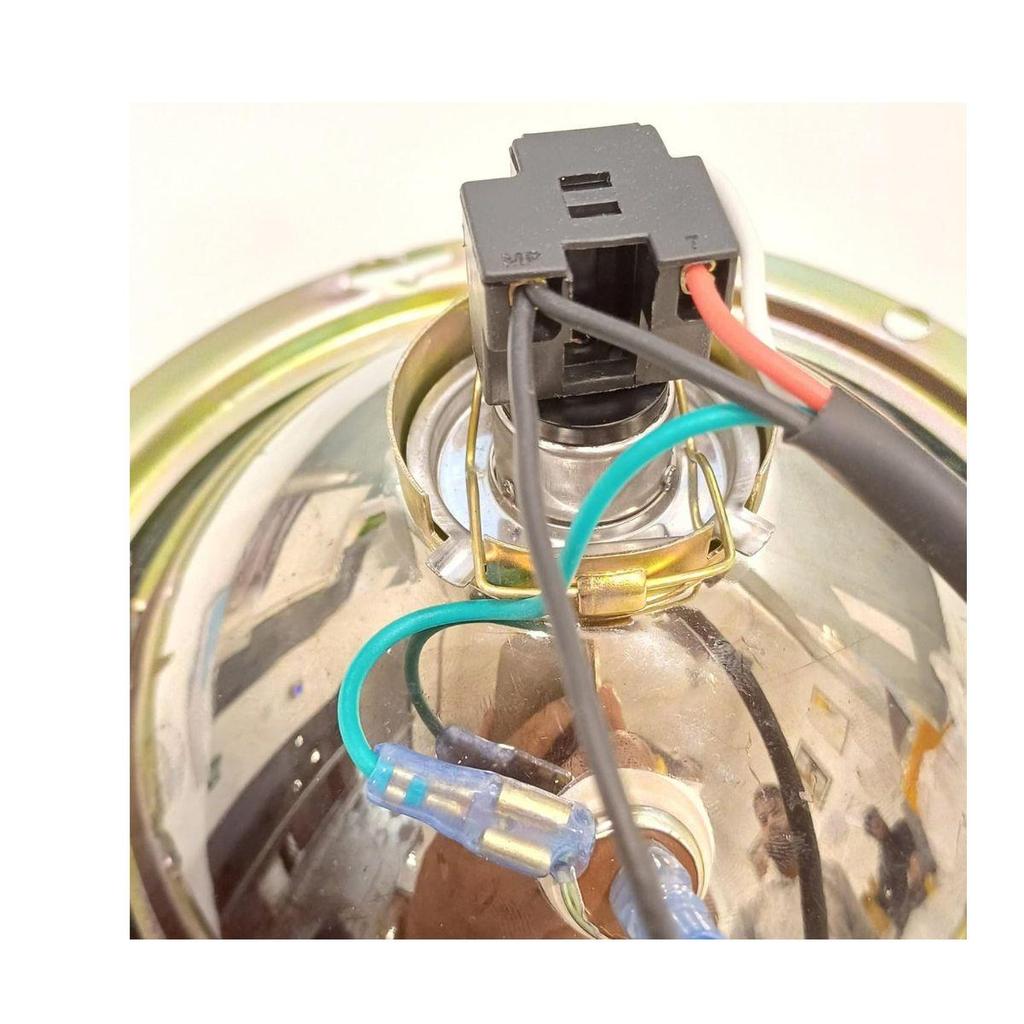 7 Inch Headlamp Assembly Set with 12V Halogen Bulbs & Chrome-Plated Rings | Suitable for Car, Truck, Trailer Jaguar E-Type, MK1, MK2, Defender