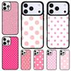 Милый Розовый Чехол с Узором в Горошек для iPhone 17 Air 16 15 11 12 14 13 Pro Max Ударопрочный Чехол
