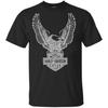 Мужская футболка Harley-Davidson с графикой орла, с коротким рукавом, черная, 30296656