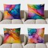 Домашний Декор Абстрактный Красочный Мраморный Узор Наволочка с Рисунком Подходит Для Дивана Спальни Автомобиля