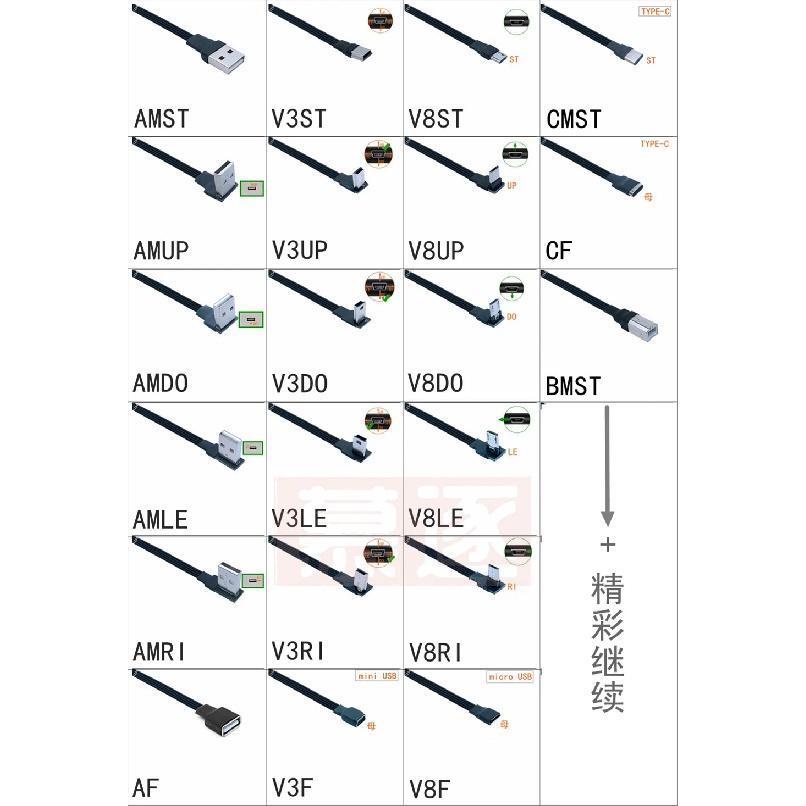 USB-кабель Micro USB (папа) на USB (папа) с углом 90 градусов вверх, вниз, влево, вправо, для передачи данных и зарядки, длина 5 см - 100 см