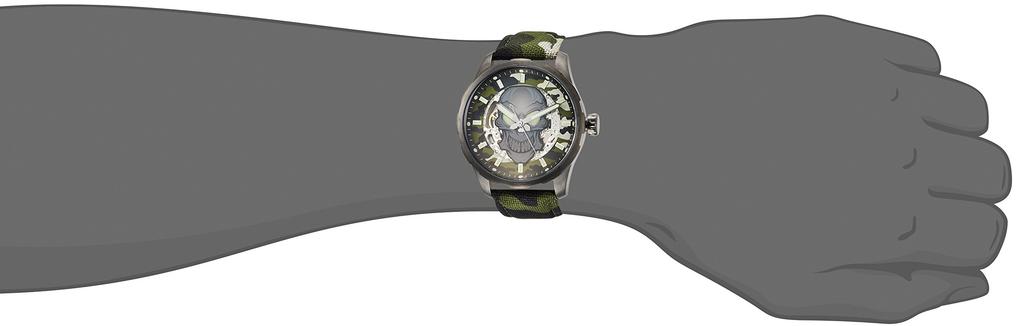 [Alcaftura] Часы со скелетом и черепом 8618SSG-GR Мужские Разноцветные