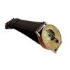 Compass Wrist Watch Brass Sundial Nautical Leather Steampunk