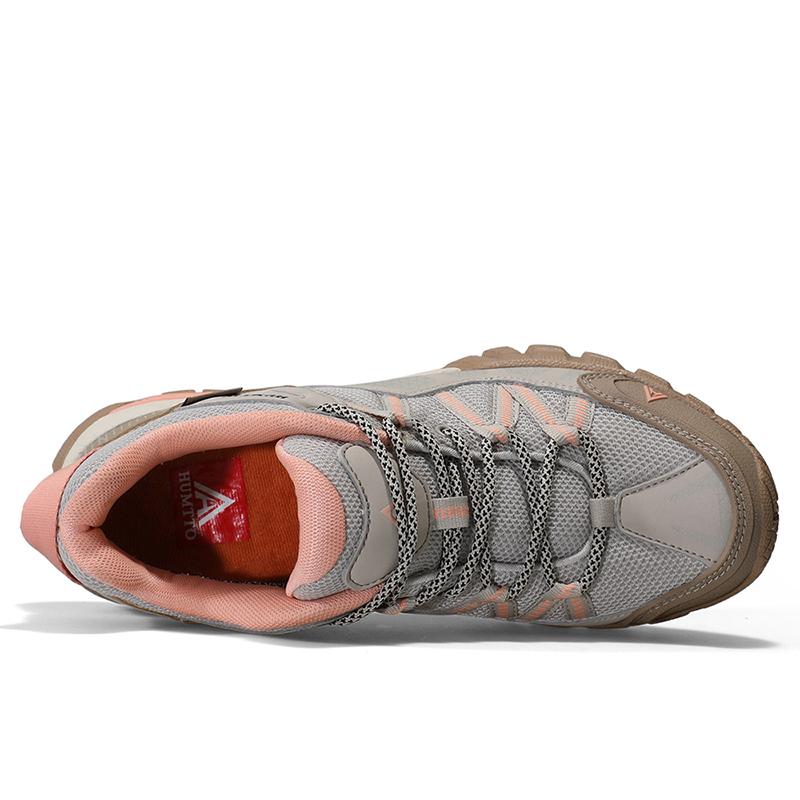 HUMTTO Pantofi de drumeție pentru femei, respirabili, rezistenți la uzură, în aer liber, pantofi sport pentru femei, cu șireturi, alpinism, trekking, pantofi pentru femei