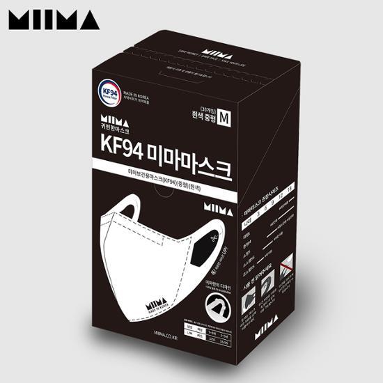 Маска оздоровительная MIMA среднего размера 30 шт. (KF94) белый/черный, выбери 1