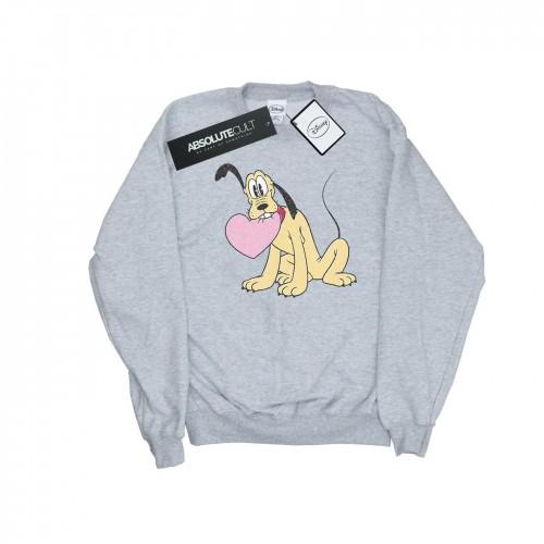 Disney Womens/Ladies Pluto Love Heart Sweatshirt