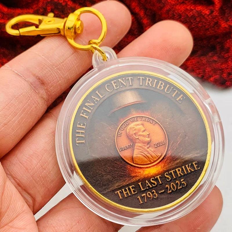 1793-2025 Lincoln, USA, gold-plated color printed commemorative medal, decorative ornament, pendant, gift coin, commemorative coin