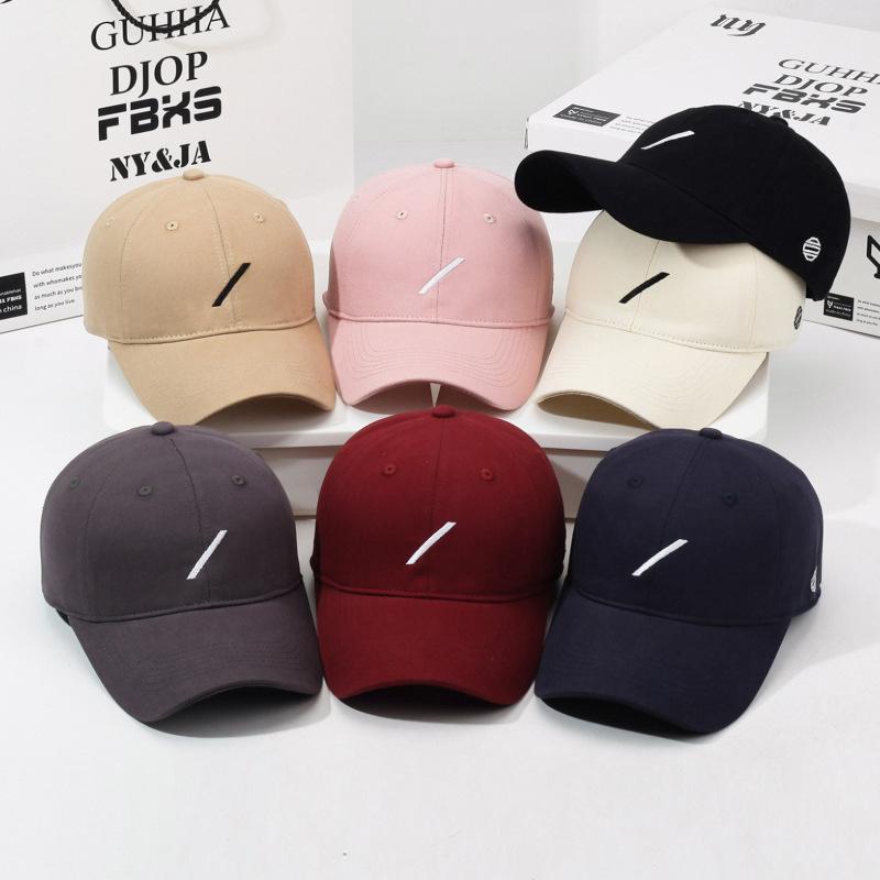 Casual Embroidery Slash Baseball Cap Children'S Spring Versatile Face Cap Simple Sun Hat