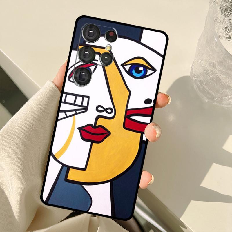 Abstract Portrait Art Painting Case For Samsung Galaxy S25 Ultra S21 S22 S23 S24 Ultra S9 S10 Plus S20 FE S24 FE Back Cover