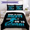 3pcs ice hockey Bedding Set Duvet Cover Closure Includes 1 Duvet Cover & 2 Pillowcases, Soft and Comfortable for All Seasons.
