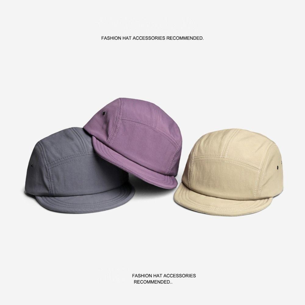 Быстросохнущие Пятипанельные Шляпы Короткий Козырек Солнцезащитная Ретро Кепка Бейсболки Мужские и Женские