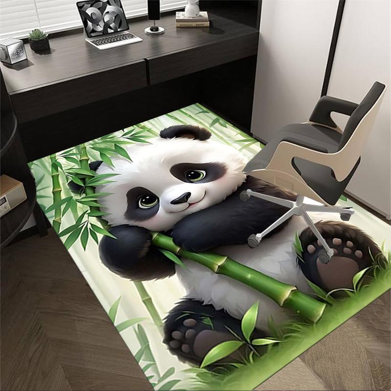 1 шт. панда бамбук Очень большой нескользящий ковер для пола, Офис, семья, спальня, студия, Большой ковер для помещений, Ковры для помещений, Яркие цвета