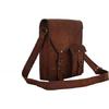Full Grain Vintage Leather Crossbody Messenger Bag Fits iPad/Tab Mini, Satchel Handbag Shoulder Sling Bags, 9x11 Inch Small