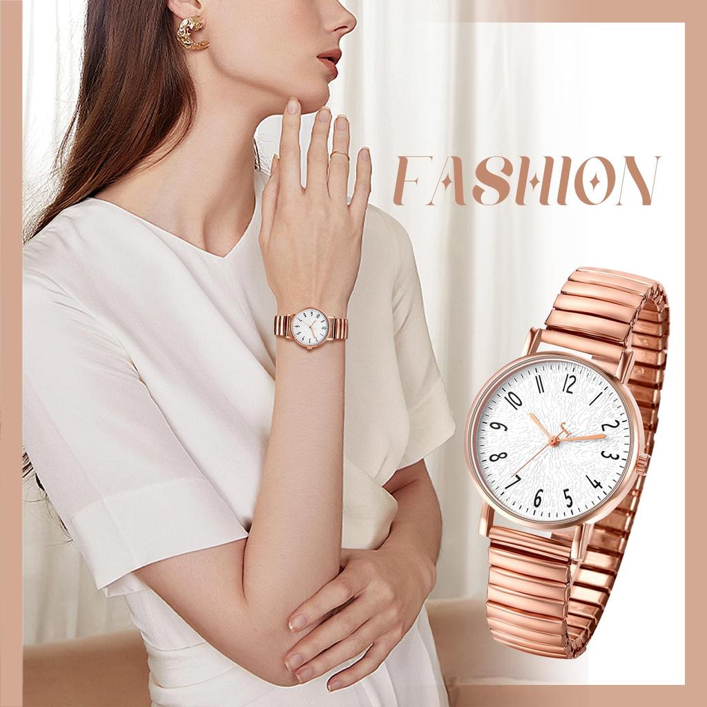 Elastic Belt Seiko Watch Precision Steel Stainless Steel Watch Waterproof Stylish Easy To Read Dial Precision Quartz Watch Business Daily Student Pink