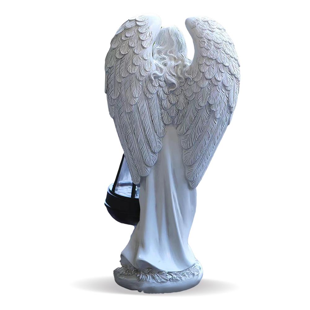 Солнечный светильник-статуя ангела, водонепроницаемый светильник-статуя в виде крыльев феи, автоматическое включение и выключение, светильник-украшение ангела для наружного декора сада