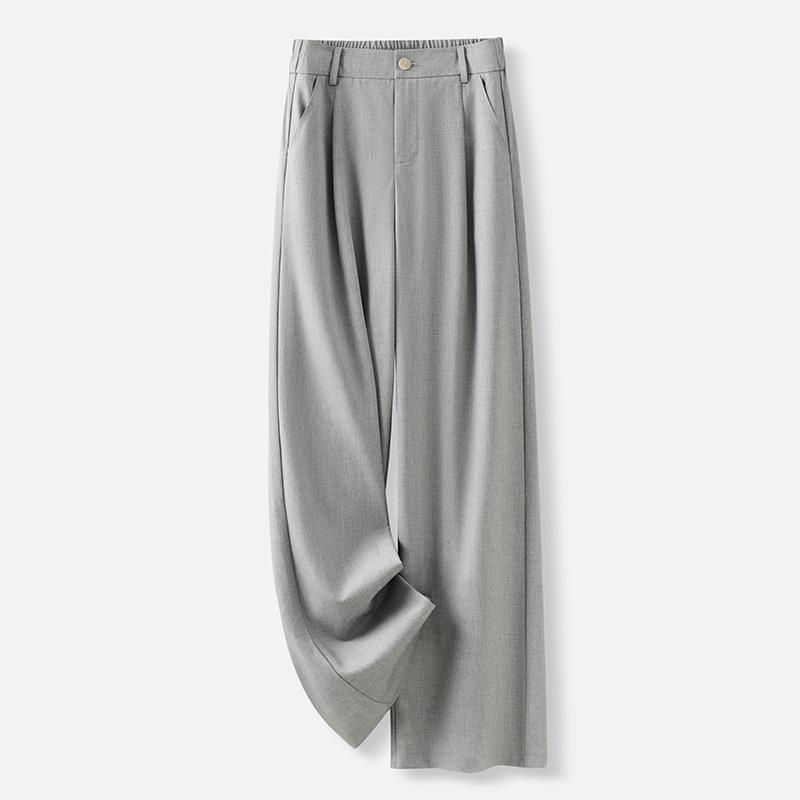 Women's Matte Acetate Wide-Leg and Narrow-Leg Slimming Casual Pants - Summer 2025 Collection