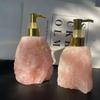 Natural Crystal Raw Stone Material Irregular Shape Foaming Liquid Soap Hand Wash Bottle Dispenser Hot Sale Soap Foam Pump Bottle