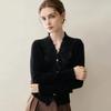 100% Pure Cashmere Women's V-Neck Tassel Lace Knit Cardigan, 2026 Autumn/Winter Slim-Fit Outerwear