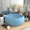 VidaXL Round Luxury Washbasin Countertop Toilet Sink Hand Basin Bathroom Kitchen Cloakroom Home Interior Blue 147000