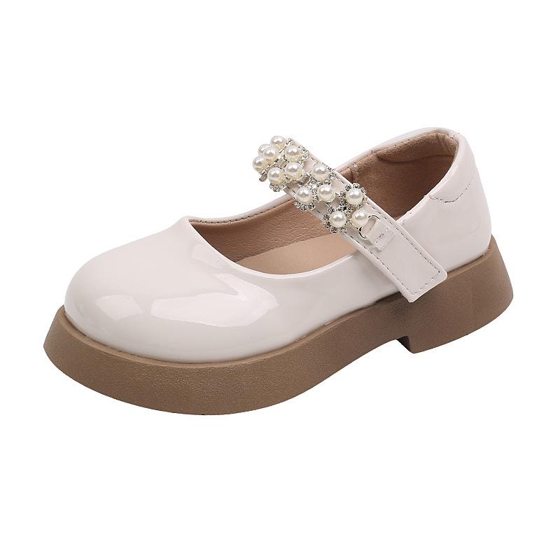 Детские кожаные туфли принцессы на весну и осень 2024 года с мягкой подошвой, идеально подходят для черных танцев.