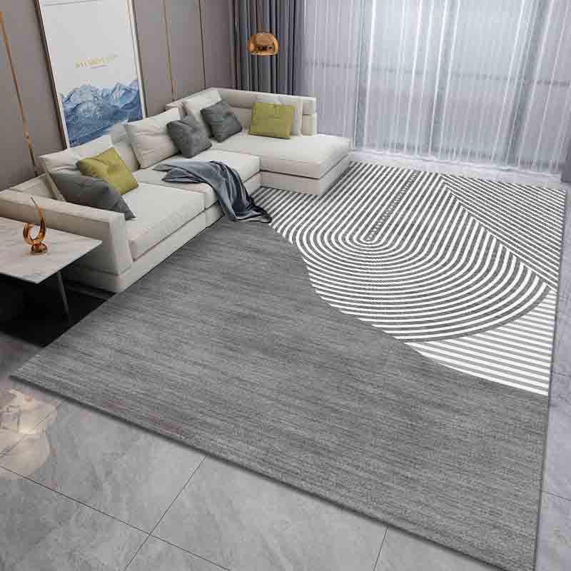 Modern Large Area Rug - Washable Carpet for Living Room or Bedroom with Nordic Style