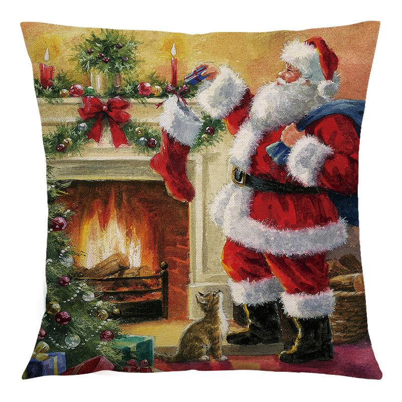 Наволочка Санта-Клауса в горячем стиле, специально разработанная для гостиной, спальни, диванной подушки и подушки