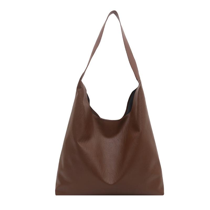 Sensation Bag Commuter Tote Bag Women's New Trendy Solid Color Texture Shoulder Bag Popular Underarm Bag