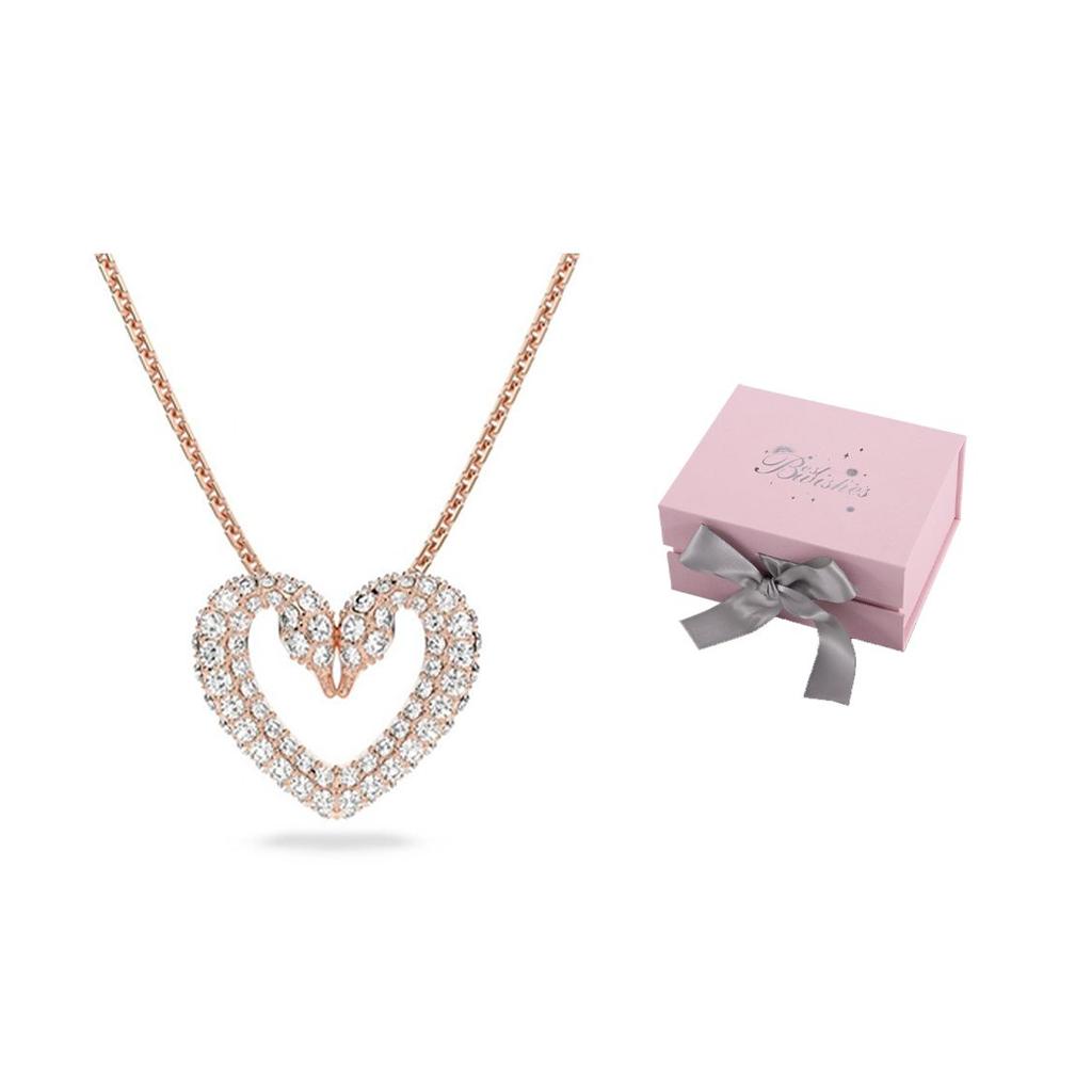 Swarovski Ожерелье Сердце Лебедя Женское ожерелье Розовое Золото 5628657