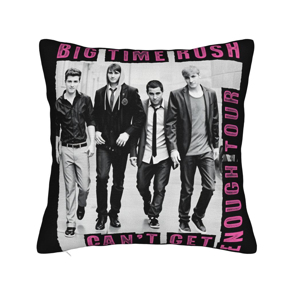 Big Time Rush rock band Pillowcases Merch Printing Cushion Cover Throw Pillow Cover Bedroom Decor Square Multi Size