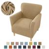 Polar Fleece Tub Chair Cover for Living Room Spandex Club Armchair Slipcovers Elastic Single Sofa Covers Home Bar Counter Hotel
