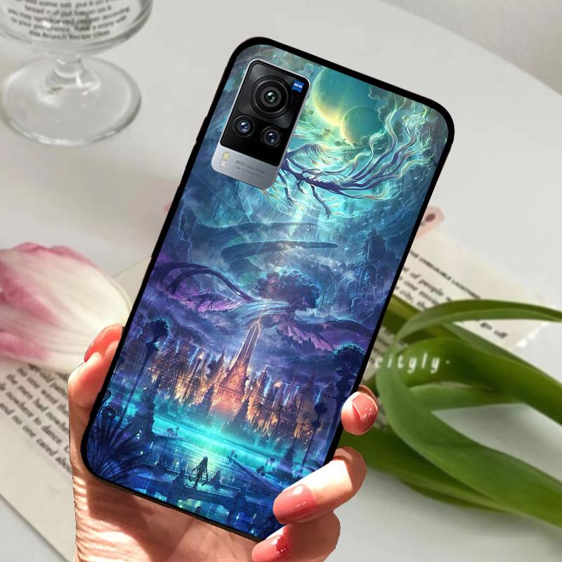 Чехол для VIVO X60 Pro 5G V2046 V2047A Мультяшный Милый Матовый Силиконовый ТПУ Мягкий Чехол для Телефона Для Vivo X60 X 60 Ударопрочный Coque Бампер