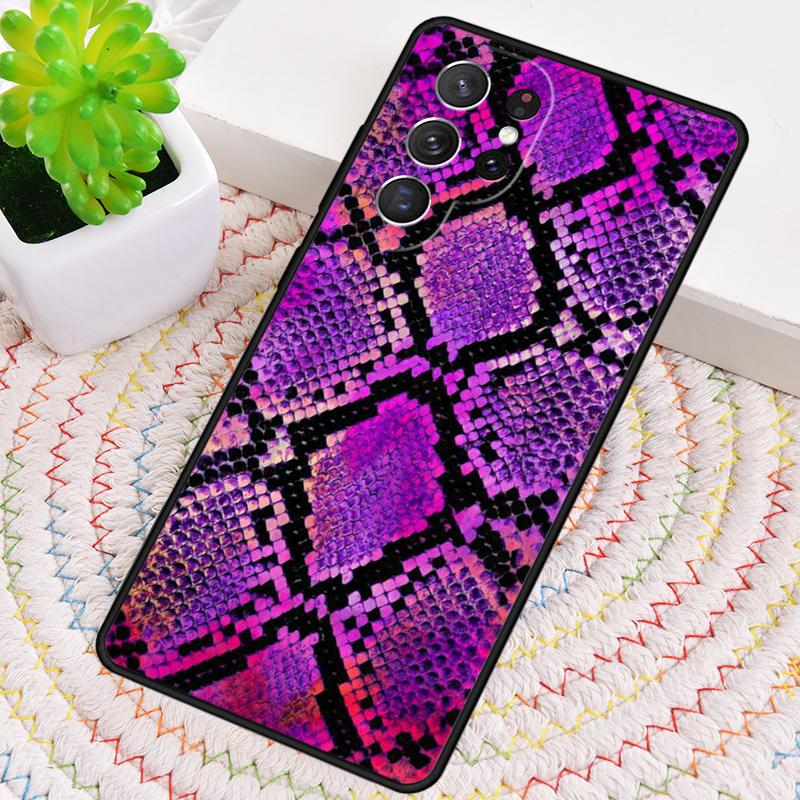 Текстура змеиной кожи TPU Чехол для телефона для Samsung Galaxy note 10 pro S26 S25 S24 S23 S22 Ultra Plus S21 FE S20 Ударопрочный чехол