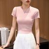 High-waisted Short T-shirt for Women's Summer New Slim Fit and Slim Small Versatile Short-sleeved Top