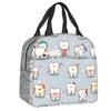 Custom Cute Teeth Lunch Bag for Women Men Thermal Cooler Insulated Lunch Box for Children School