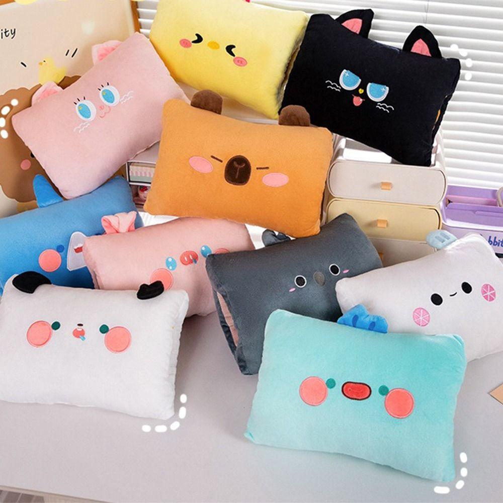 Мультяшная плюшевая подушка Kawaii, милая плюшевая игрушка, милая офисная подушка для сна, детская игрушка-варежка