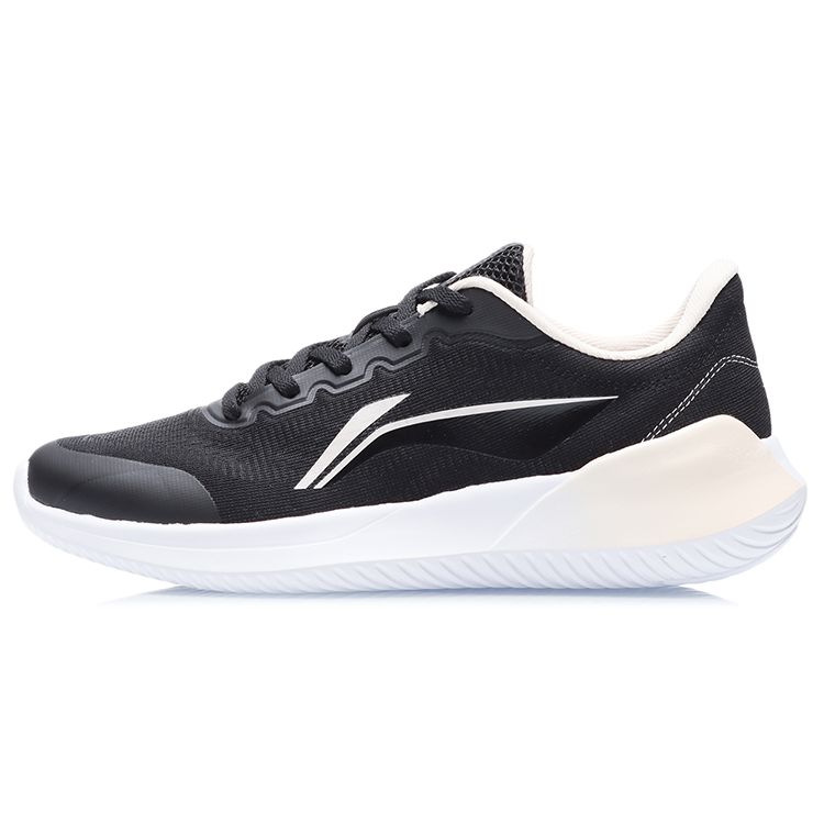 Li-Ning Breathable Durable Low-Top Running Shoes Women Sneakers Black White ARHR142-1
