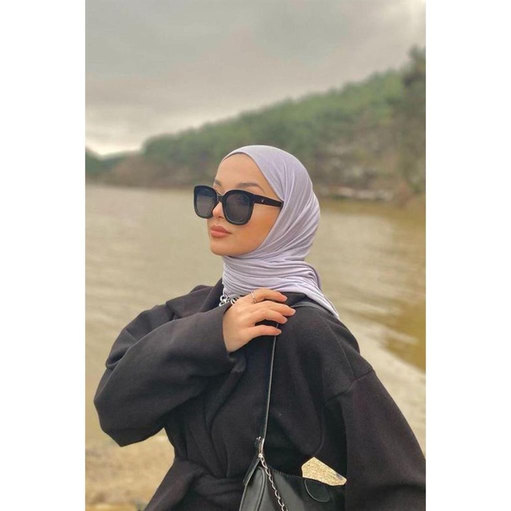 Premium Jersey Hijab Gray