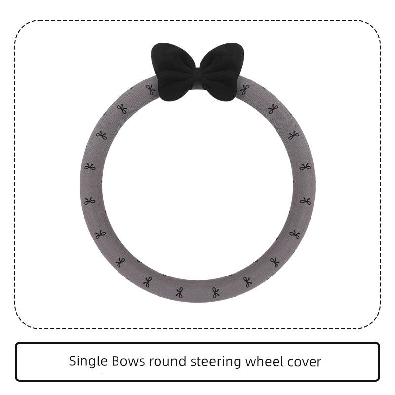 2025 New Four Seasons Bow Car Steering Wheel Cover