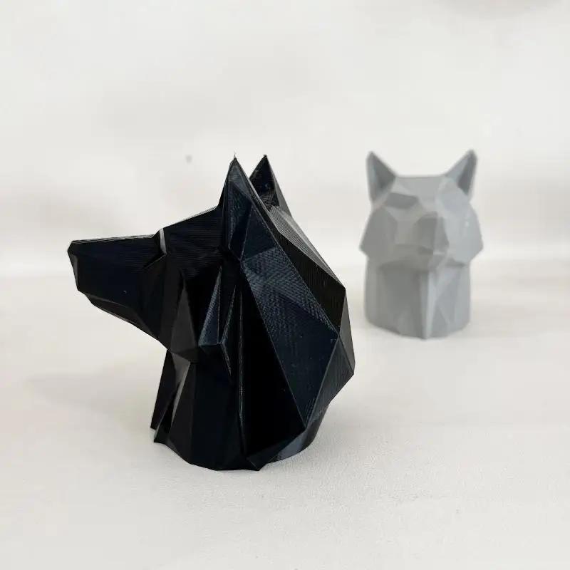 Пользовательская крышка фаркопа в форме волка, напечатанная на 3D-принтере, защита от ржавчины для приемной трубы сцепного устройства, аксессуар