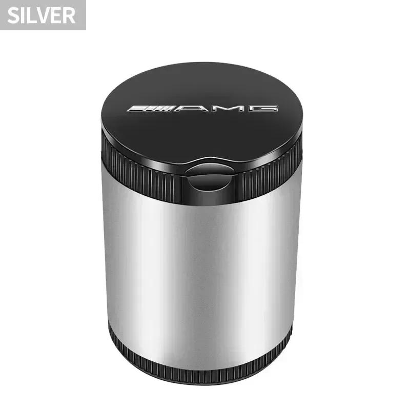 JUJUM1 Car Interior Decoration Led Lighting Car Ashtray For Mercedes Benz Amg W204 W213 W205 W211 W212 W176 W205 W203 Accessories