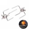 Rotating Fix Fork Barbecue Skewer Oven Accessories Steel Food Spit Grade Tool Skewer Meat Forks J5V7