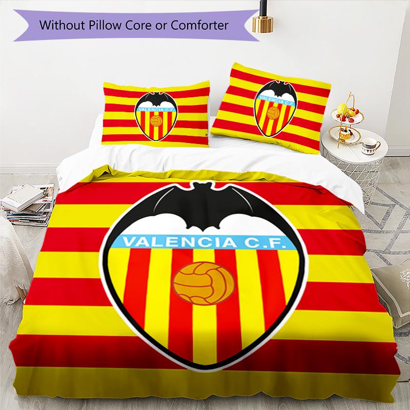 Valencia CF Pattern Bedding,Quilt Set Quilt Cover Pillowcase Home Birthday Gift (1*duvet cover+2*pillowcase,without core)