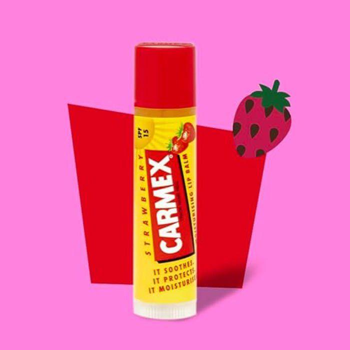 Уход за губами - CARMEX - Увлажняющий бальзам для губ Carmex Клубничный - SPF 15 - Цвет Клубничный - 0,05 л