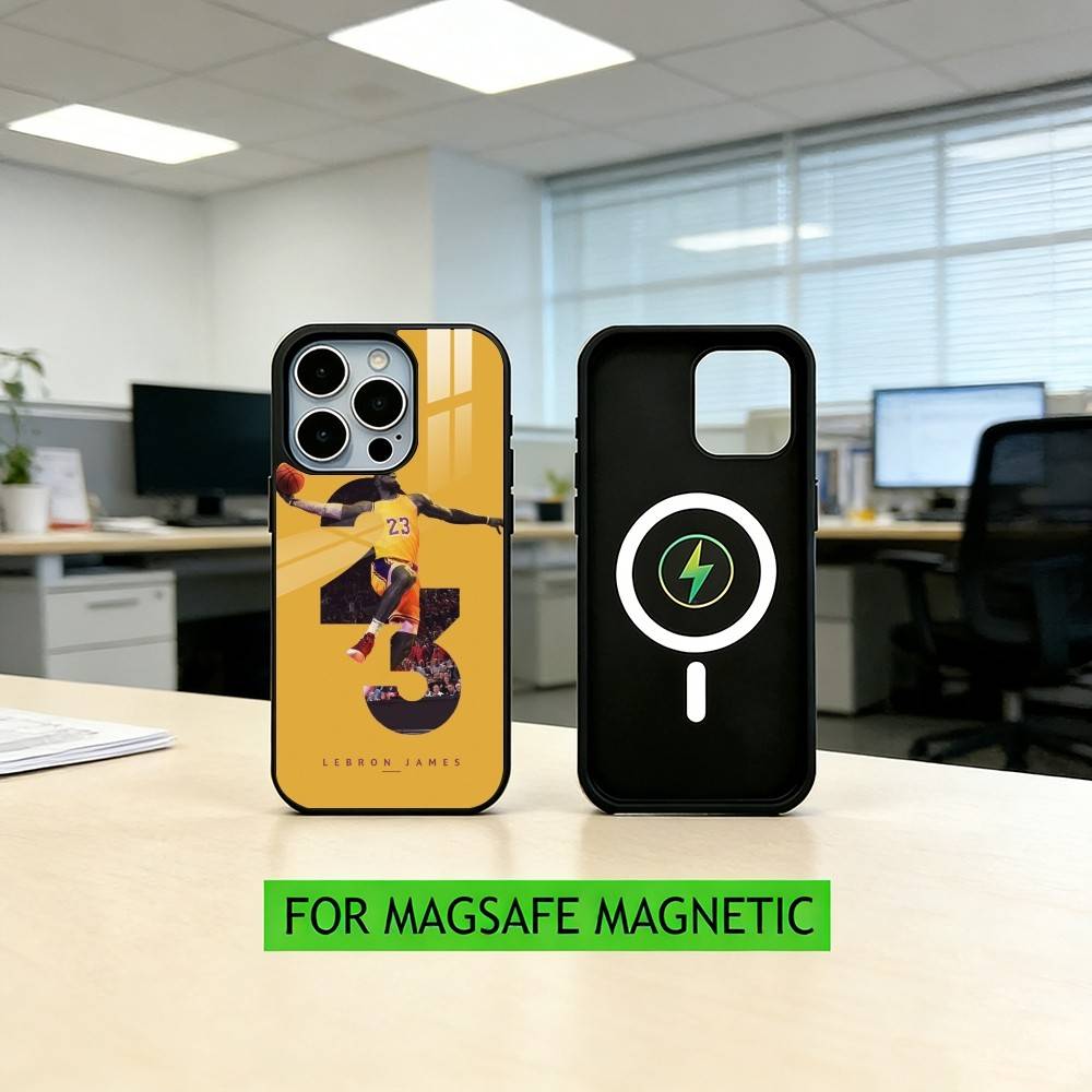 Чехол для телефона L-LeBron James-S 23 для iPhone 17, 16, 15, 14, 13, 12, 11 Plus, Pro, магнитный с Magsafe, беспроводная зарядка